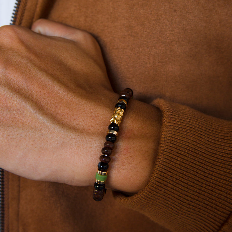 Limited Edition Tigers Eye, Jade & Brass Men's Beaded Bracelet - Men's  Bracelets | Lazaro SoHo